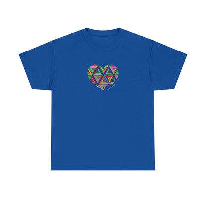 Colourful Heart Graphic Tee, Unisex Heavy Cotton Shirt, #HeartsInMotion