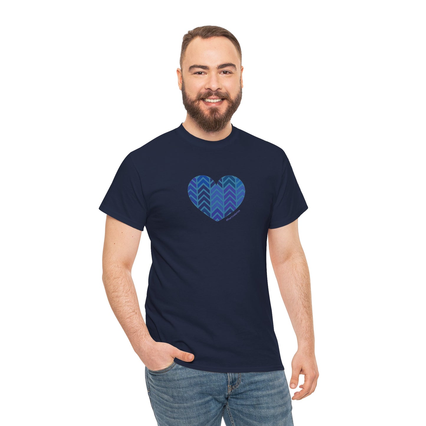 Heart Pattern Heavy Cotton Tee - Soft & Colourful Casual Wear - #HeartsInMotion