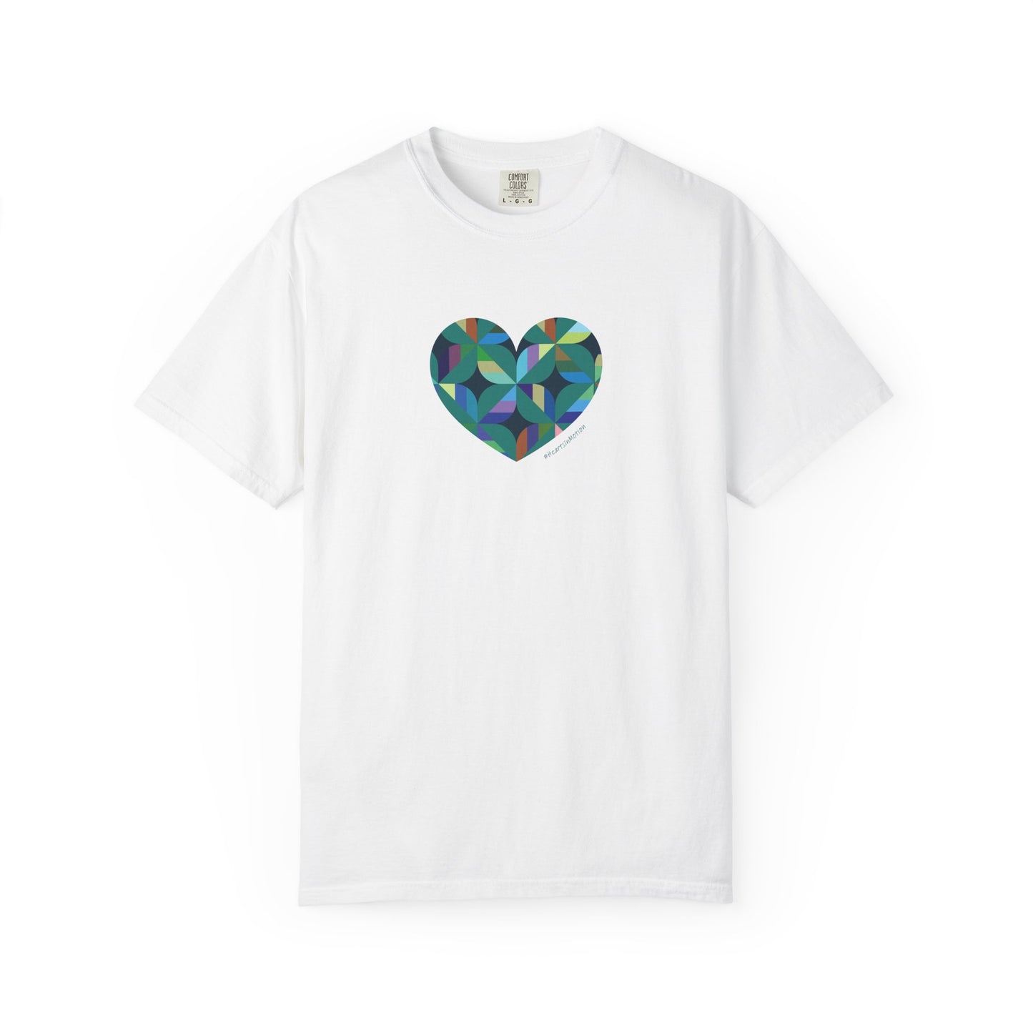 Colourful Heart T-Shirt, Gift for Her, Heart Design T-Shirt, #HeartsInMotion