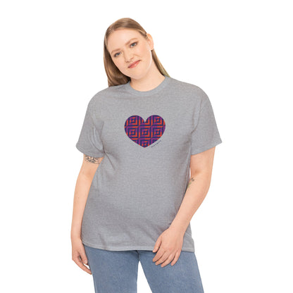 Colorful Heart Unisex Heavy Cotton Tee - #HeartsInMotion