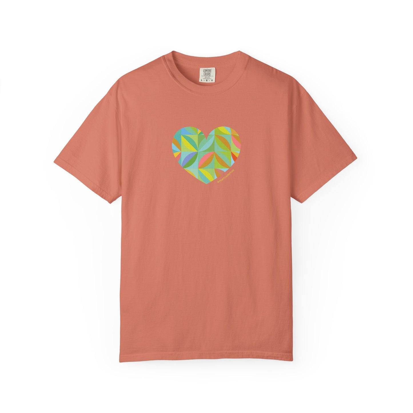 Colourful Heart Design Unisex Garment-Dyed T-Shirt - #HeartsInMotion