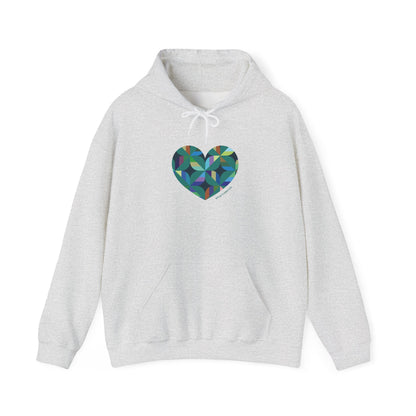 Colourful Heart Design Unisex Hoodie | Cozy Sweatshirt, #HeartsInMotion