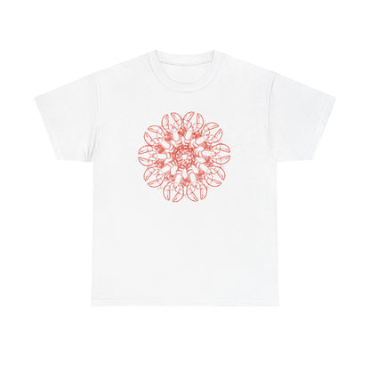 Lobster Mandala Blossom Unisex Heavy Cotton Tee
