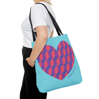 Colourful Heart Pattern Tote Bag - Perfect for Everyday Use - #HeartsInMotion