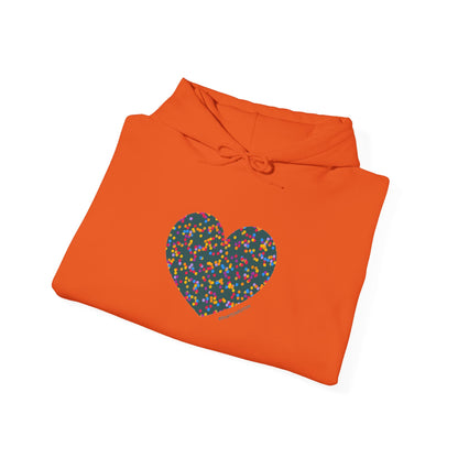 Colourful Heart Dot Design Unisex Hoodie - #HeartsInMotion
