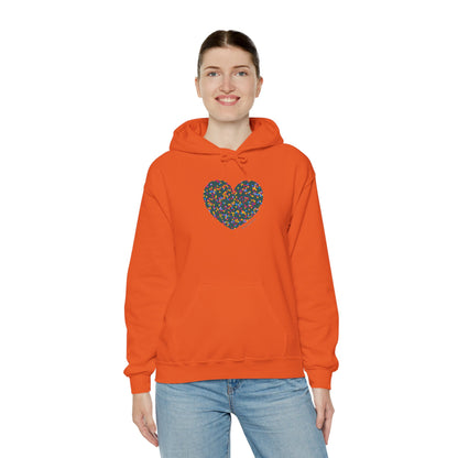 Colourful Heart Dot Design Unisex Hoodie - #HeartsInMotion