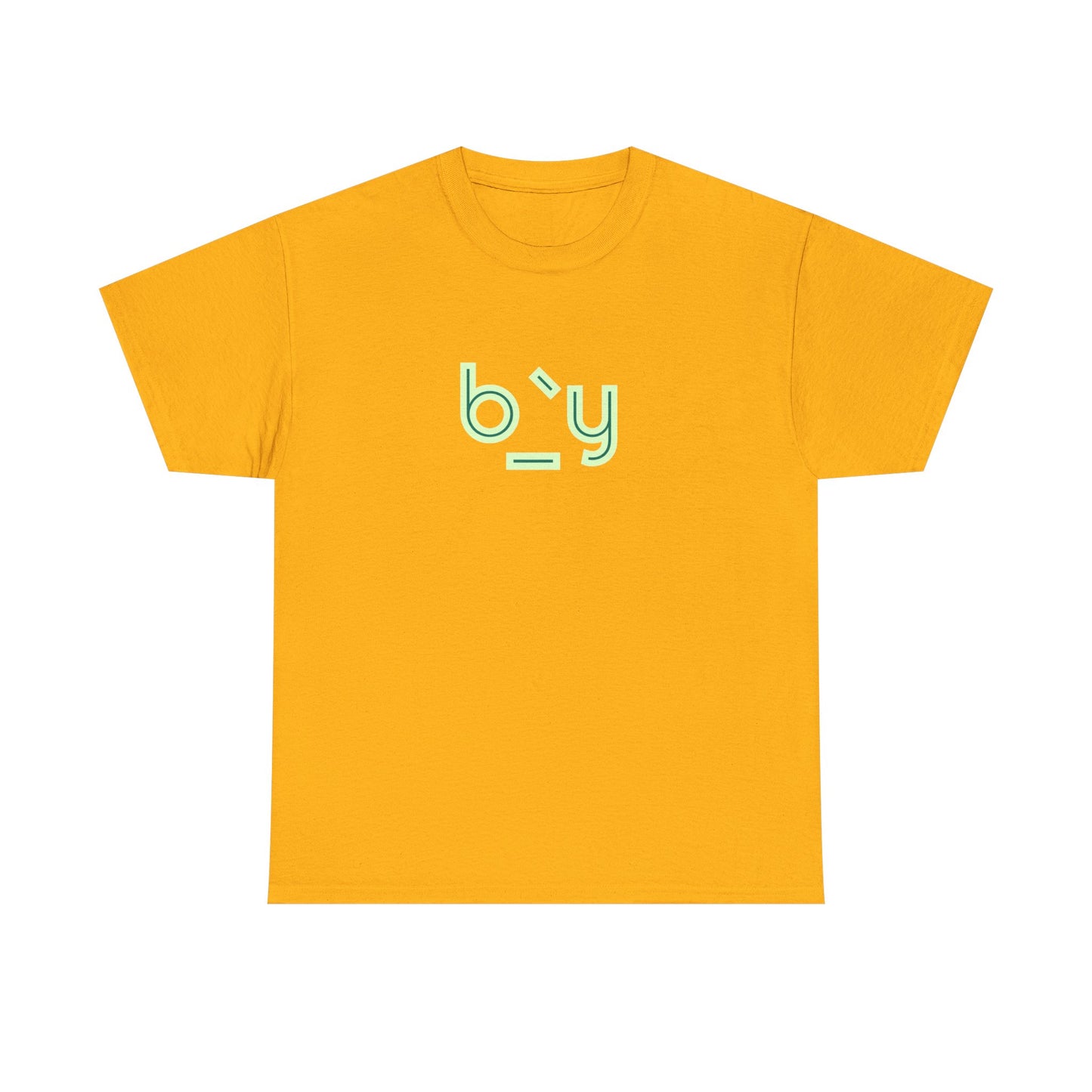 Unisex Heavy Cotton Tee with Minimalist Green Design - Streetwear Fashion