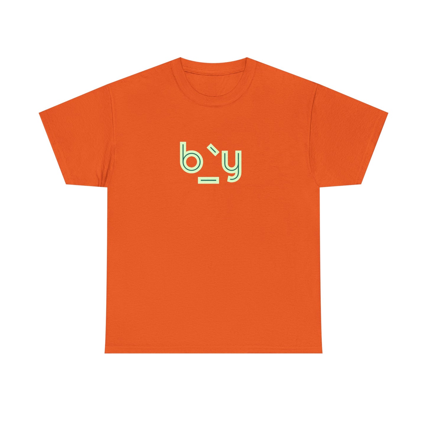 Unisex Heavy Cotton Tee with Minimalist Green Design - Streetwear Fashion