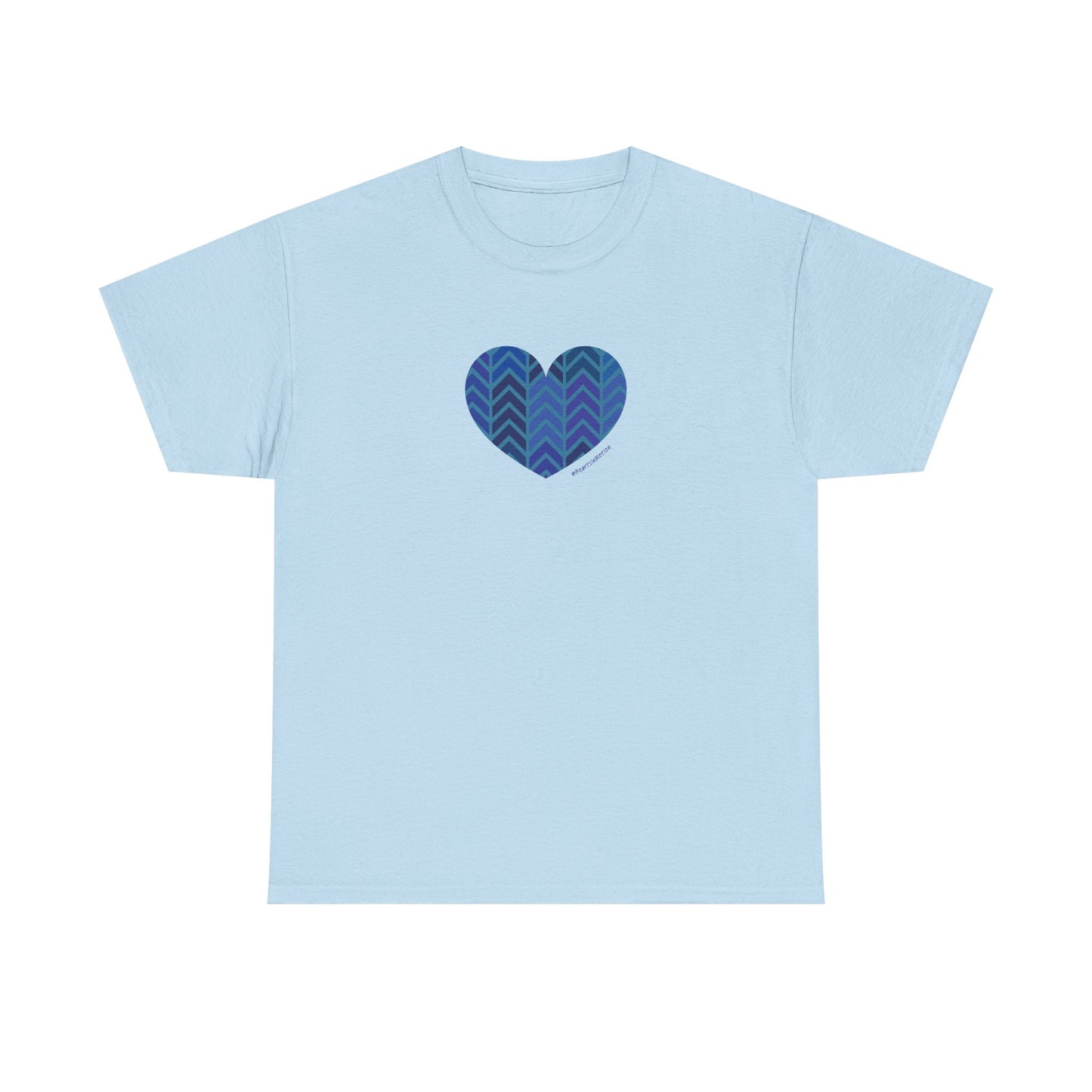 Heart Pattern Heavy Cotton Tee - Soft & Colourful Casual Wear - #HeartsInMotion