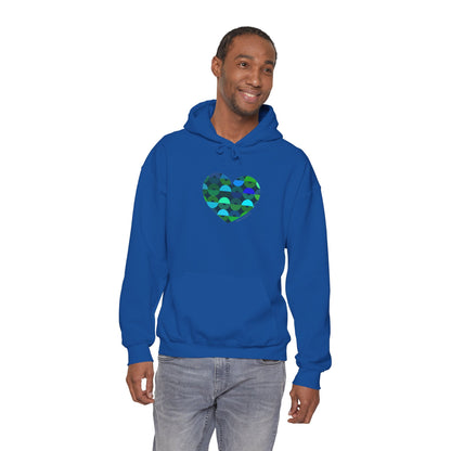 Eco-Friendly Heart Pattern Hoodie - #HeartsInMotion
