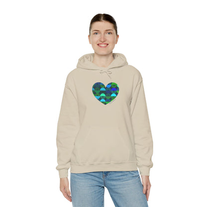 Eco-Friendly Heart Pattern Hoodie - #HeartsInMotion