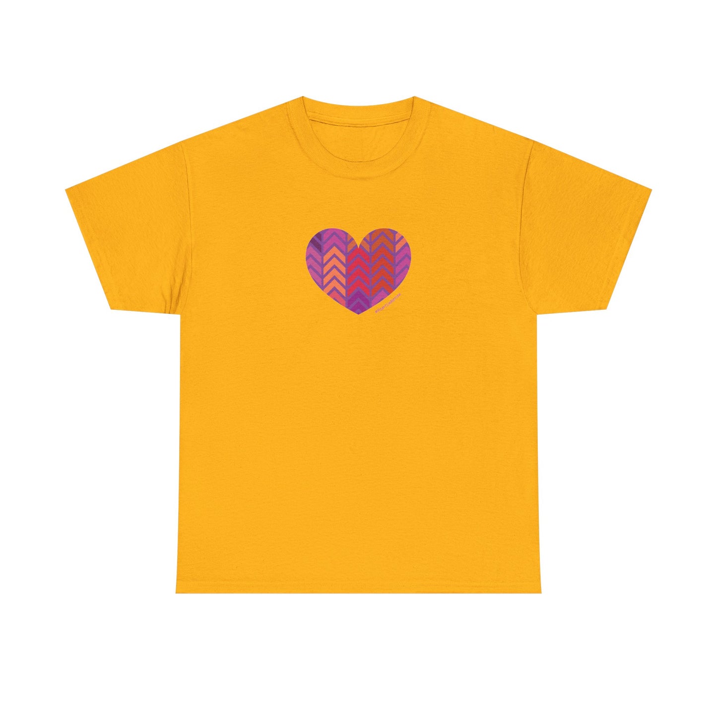 Colourful Heart Unisex Heavy Cotton Tee - Vibrant Casual Wear for Everyday Love
