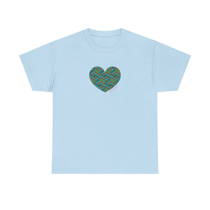 Colourful Heart Unisex Heavy Cotton Tee | Casual Gift, #HeartsInMotion
