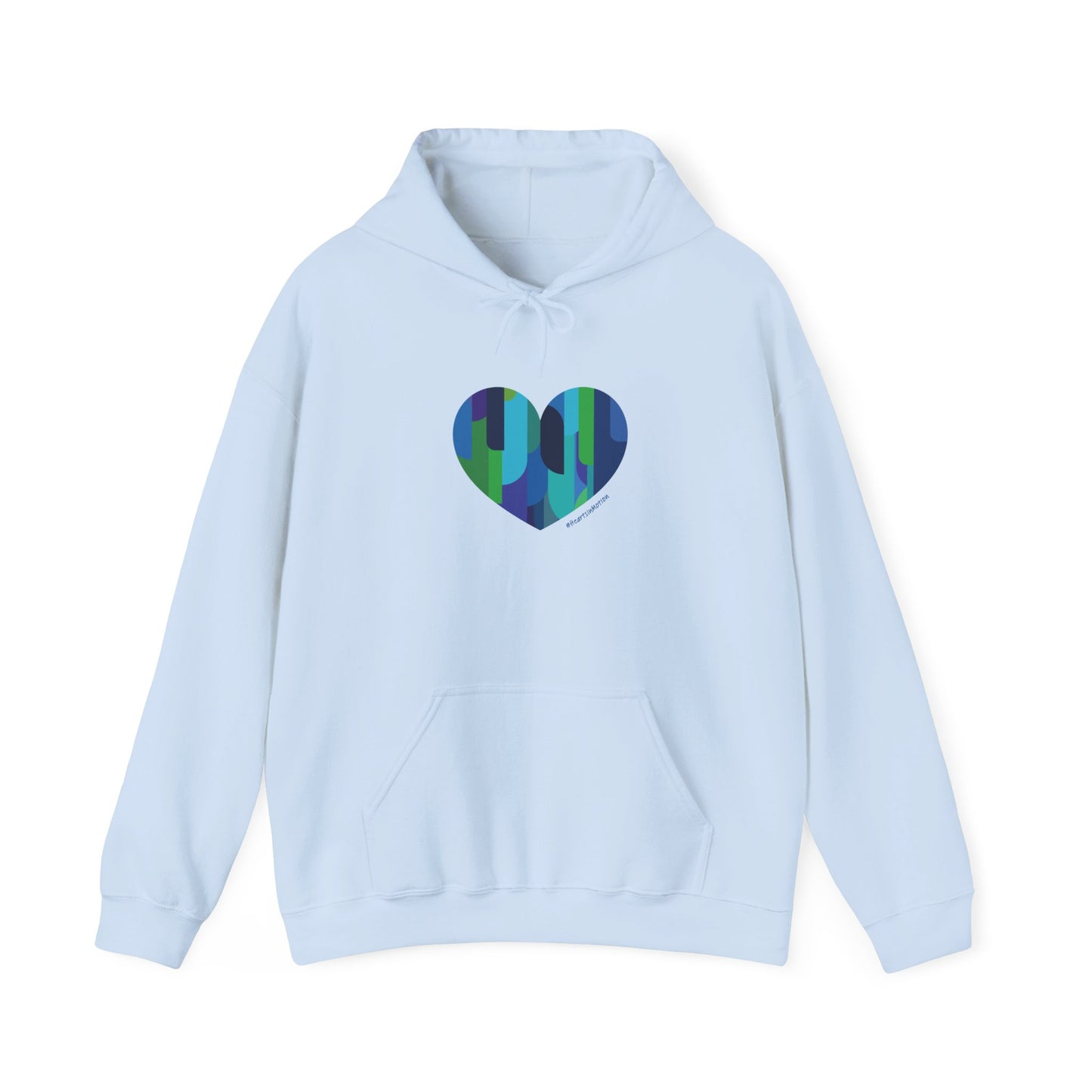 Patterned Heart Sweatshirt, Cozy Hoodie - #HeartsInMotion