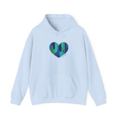 Patterned Heart Sweatshirt, Cozy Hoodie - #HeartsInMotion
