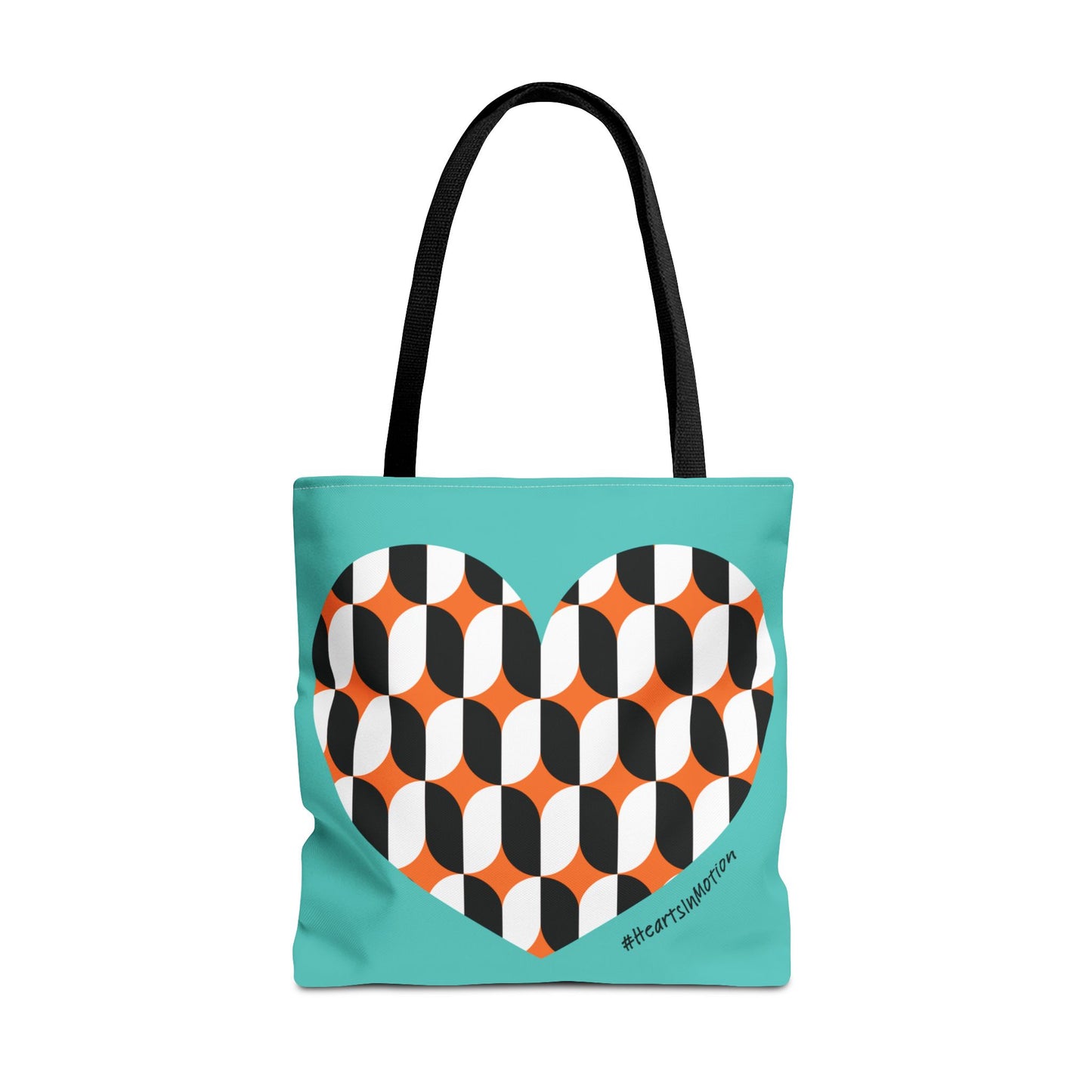 Colourful Geometric Heart Tote Bag - Perfect for Everyday Use