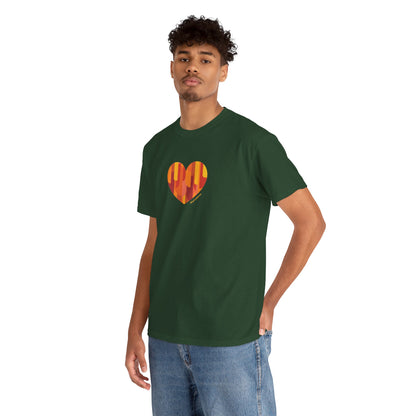 Colourful Heart Unisex Heavy Cotton Tee – #HeartsInMotion