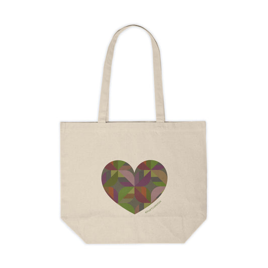 Colourful Heart Canvas Shopping Tote | Eco-Friendly Bag, #HeartsInMotion