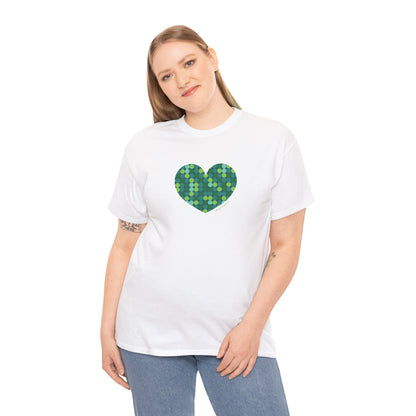 Green Dot Heart T-shirt - #HeartsInMotion - Love Over Hate