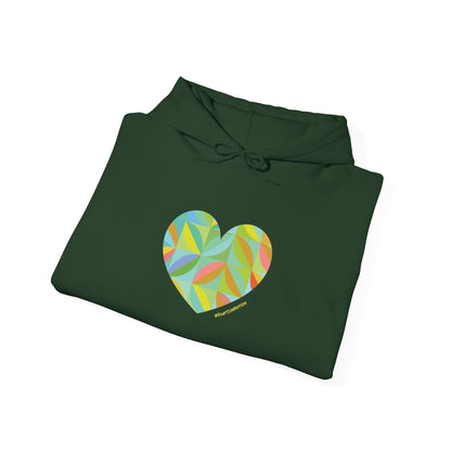 Colourful Heart Leaf Design Unisex Hoodie - Cozy and Stylish - #HeartsInMotion