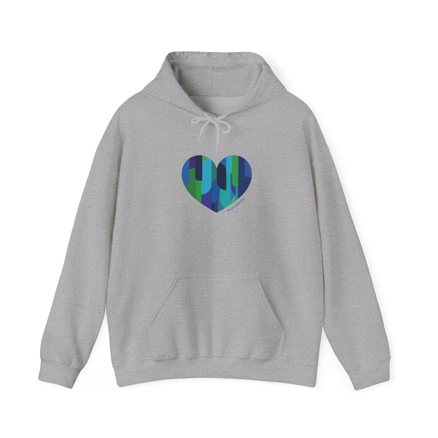 Patterned Heart Sweatshirt, Cozy Hoodie - #HeartsInMotion
