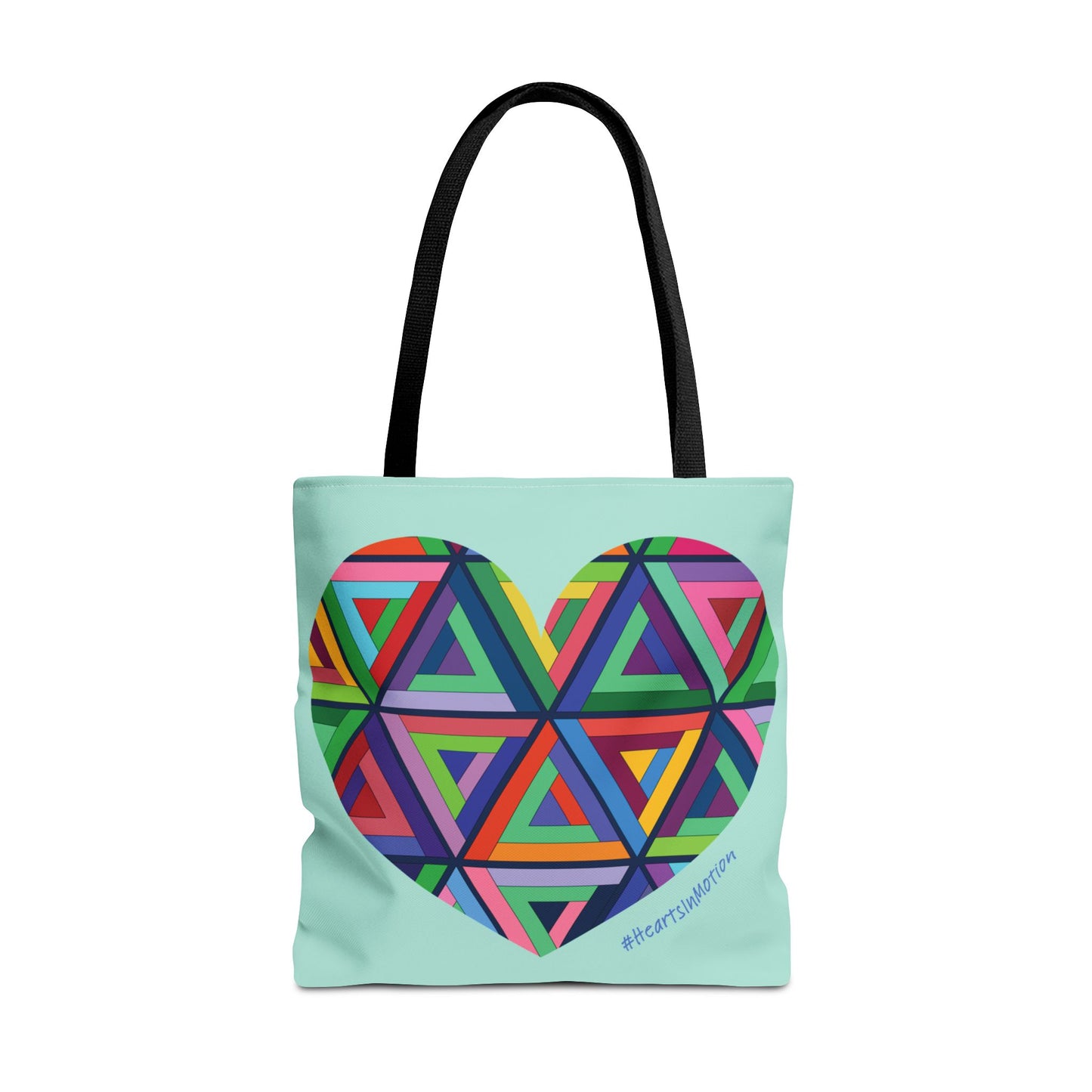 Colourful Heart Tote Bag, Cute Eco-Friendly Shopping Bag, #HeartsInMotion