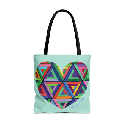 Colourful Heart Tote Bag, Cute Eco-Friendly Shopping Bag, #HeartsInMotion