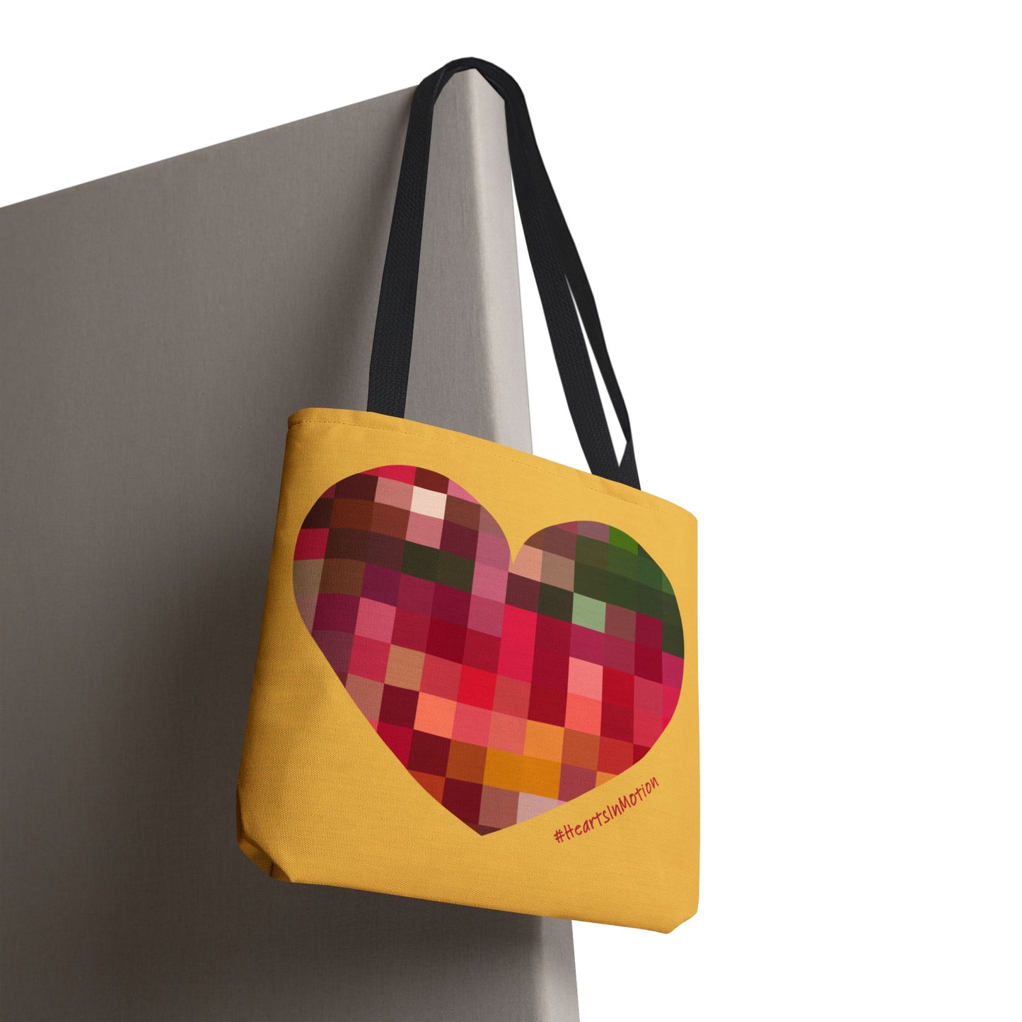 Heart Pixel Art Tote Bag - Colourful & Fun Design - #HeartsInMotion