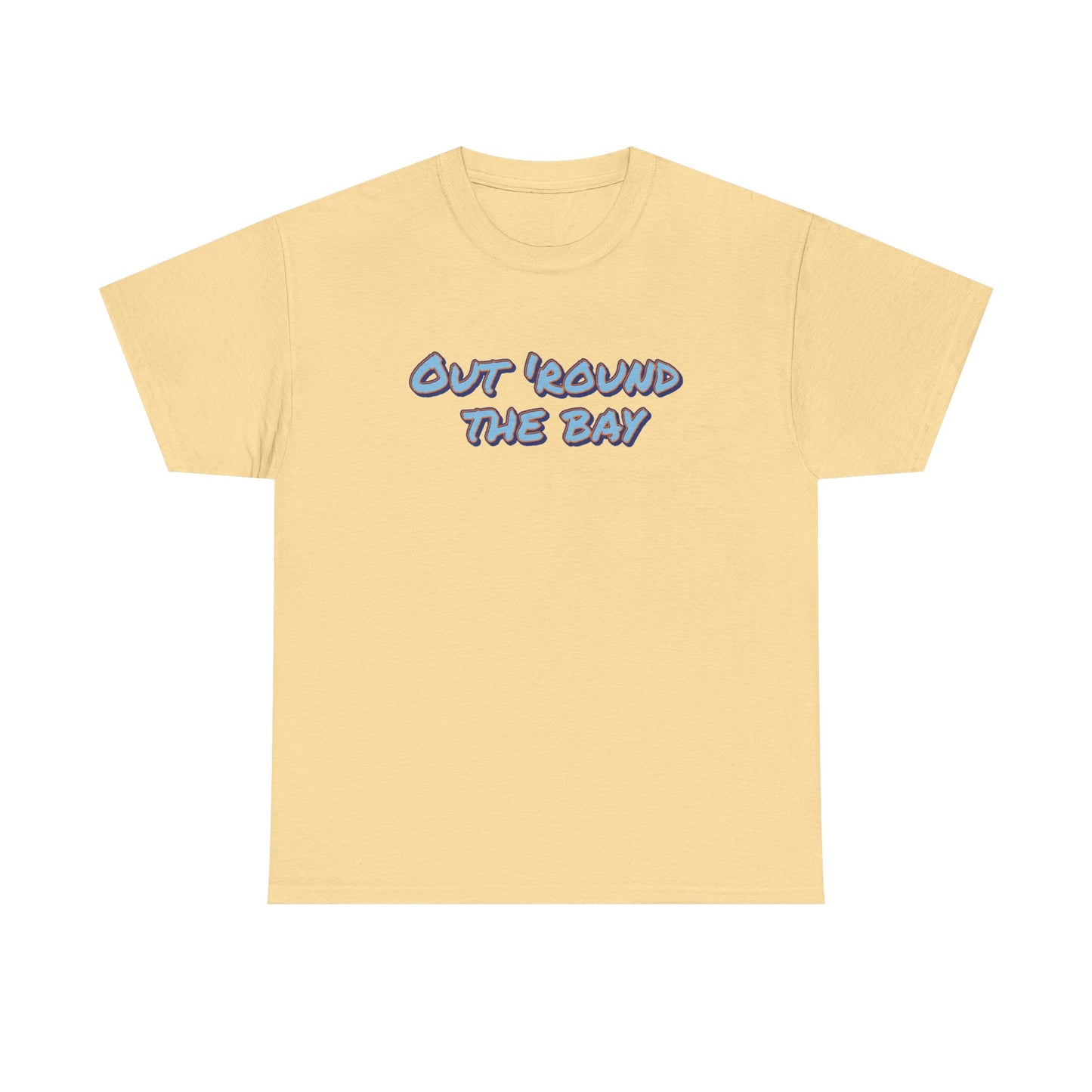 Unisex Heavy Cotton Tee - 'Out 'Round The Bay' Casual Shirt, Fun Graphic Tee