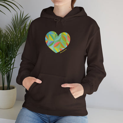 Colourful Heart Leaf Design Unisex Hoodie - Cozy and Stylish - #HeartsInMotion