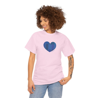 Heart Pattern Heavy Cotton Tee - Soft & Colourful Casual Wear - #HeartsInMotion