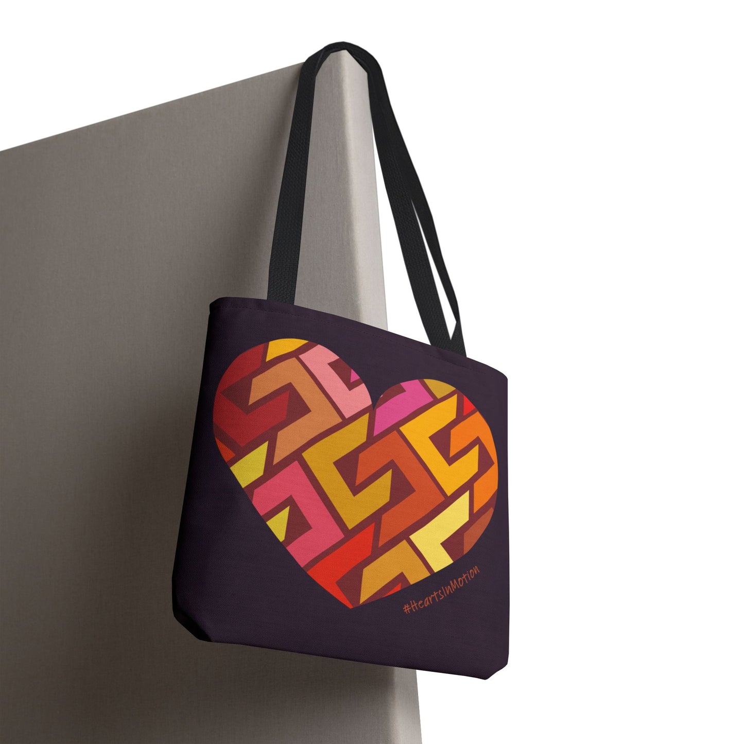 Colourful Heart Pattern Tote Bag - Perfect for Everyday Use - #HeartsInMotion