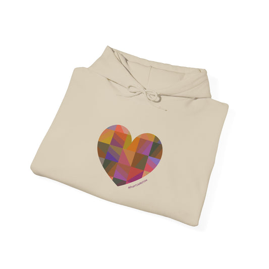Colourful Heart Unisex Hooded Sweatshirt - Cozy Love Gift