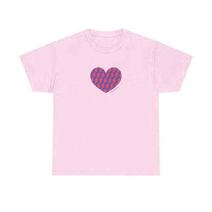 Colourful Heart Unisex Heavy Cotton Tee - #HeartsInMotion