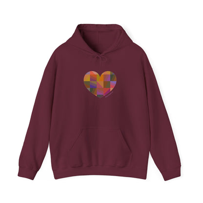 Colourful Heart Unisex Hooded Sweatshirt - Cozy Love Gift