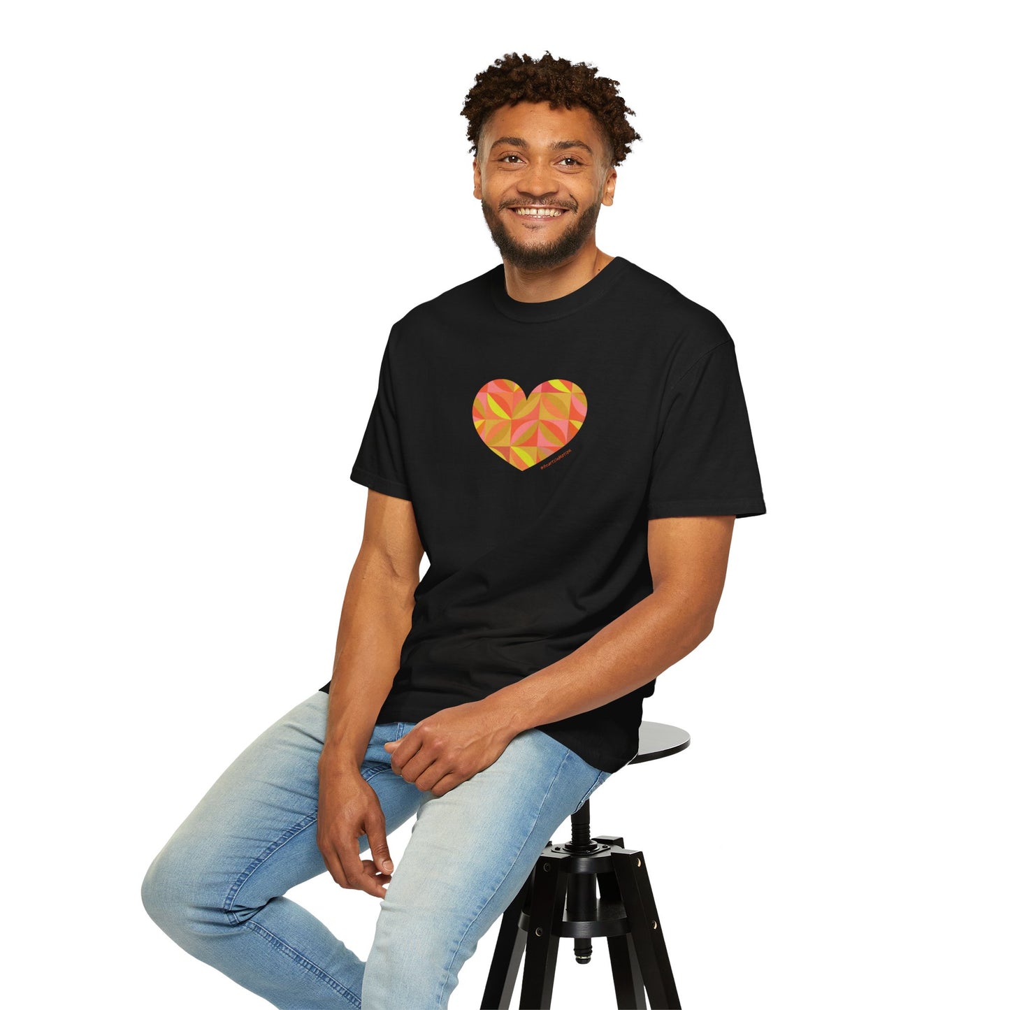 Heart Pattern Unisex Garment-Dyed T-Shirt | #HeartsInMotion