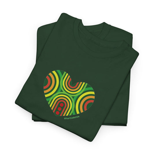 Colourful Heart Vibe Unisex Heavy Cotton Tee - #HeartsInMotion