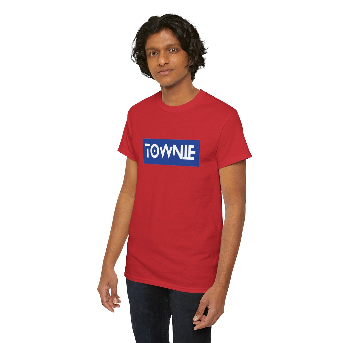 Unisex Heavy Cotton Tee with 'TOWNIE' Print - Casual Style for Everyday Wear
