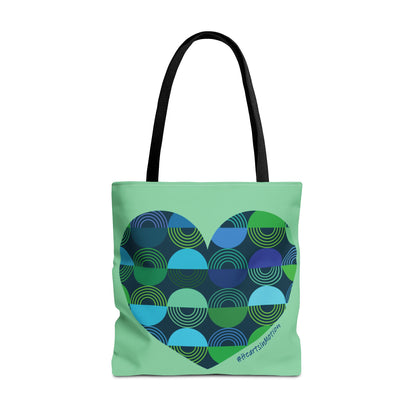Vibrant Heart Pattern Tote Bag | #HeartsInMotion