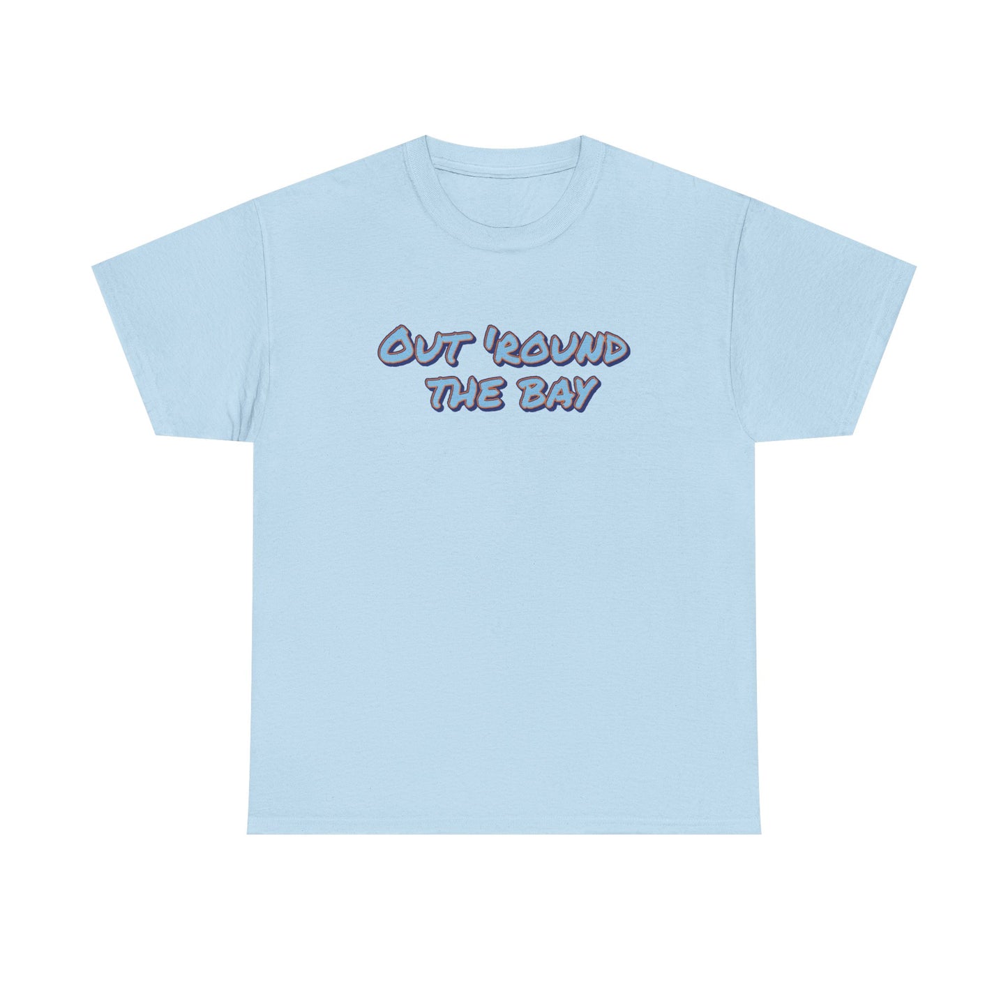 Unisex Heavy Cotton Tee - 'Out 'Round The Bay' Casual Shirt, Fun Graphic Tee