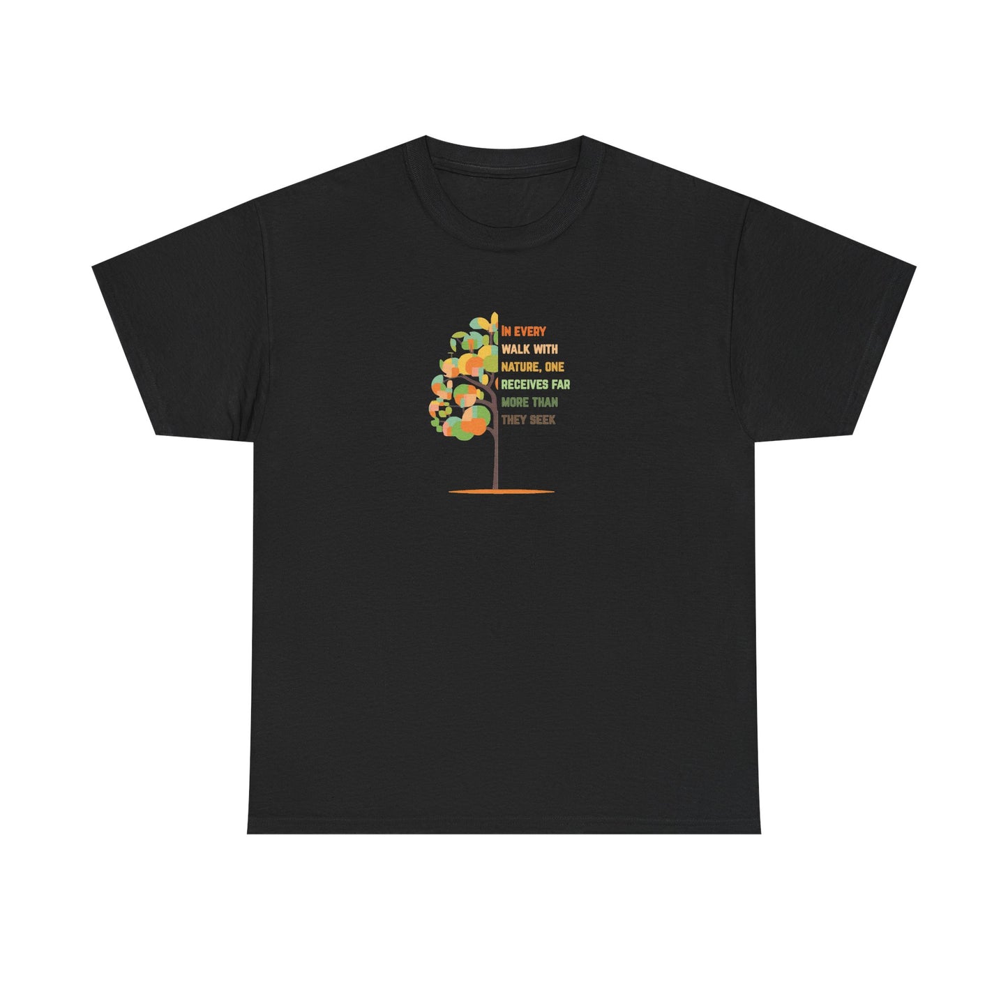 Nature-Inspired Unisex Heavy Cotton Tee, Gift for Nature Lovers