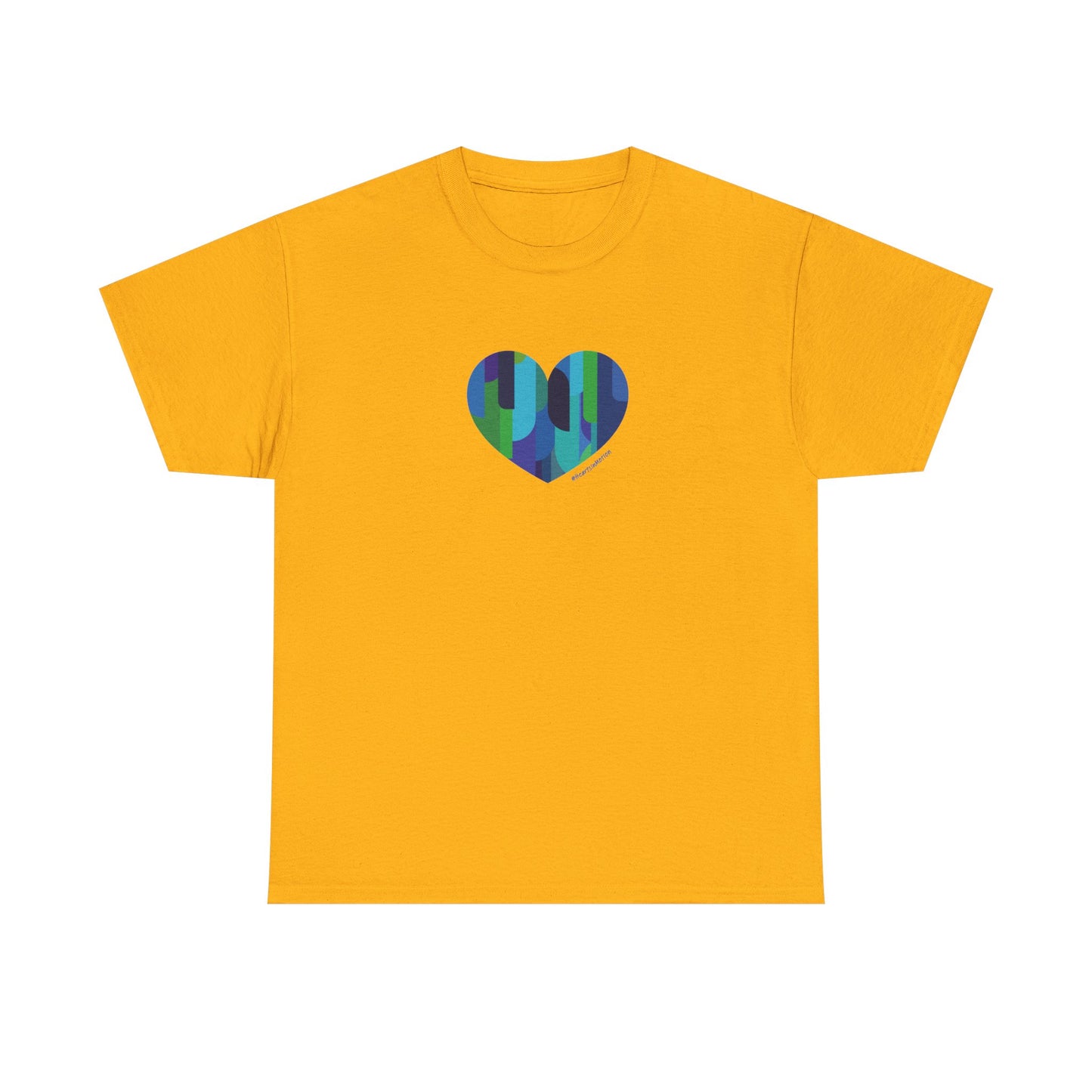 Heart Pattern Unisex Heavy Cotton Tee, Casual Wear - #HeartsInMotion