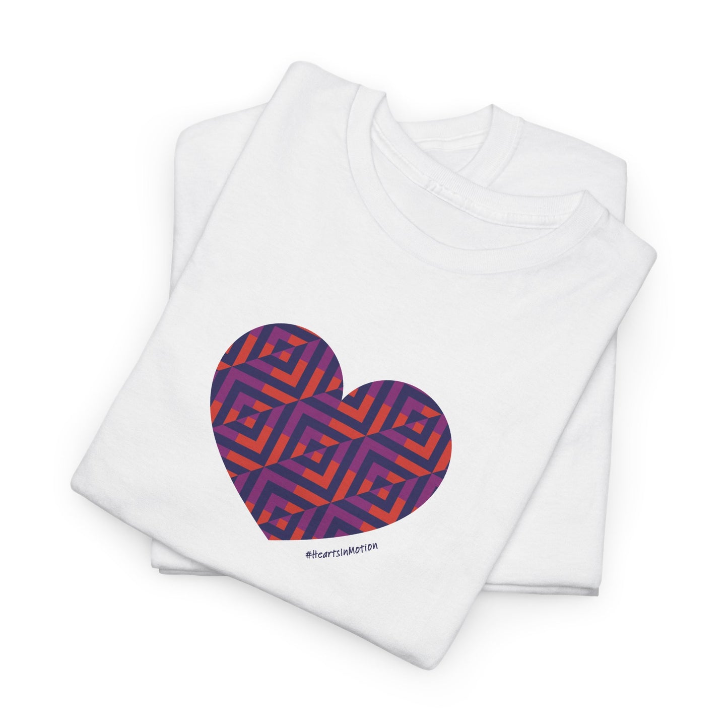 Colorful Heart Unisex Heavy Cotton Tee - #HeartsInMotion