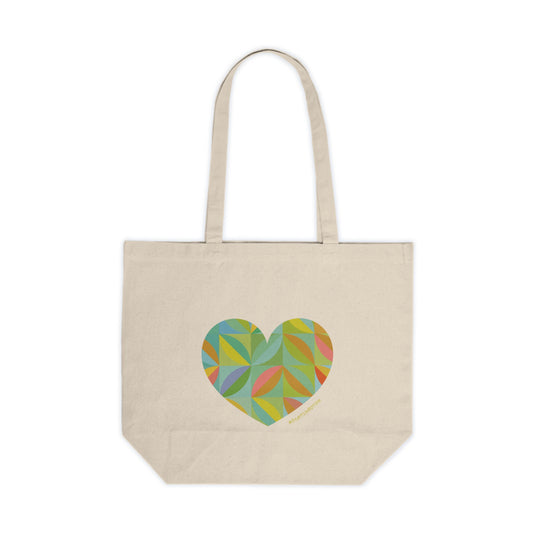 Colourful Heart Canvas Tote Bag | Eco-Friendly Boho Style- #HeartsInMotion