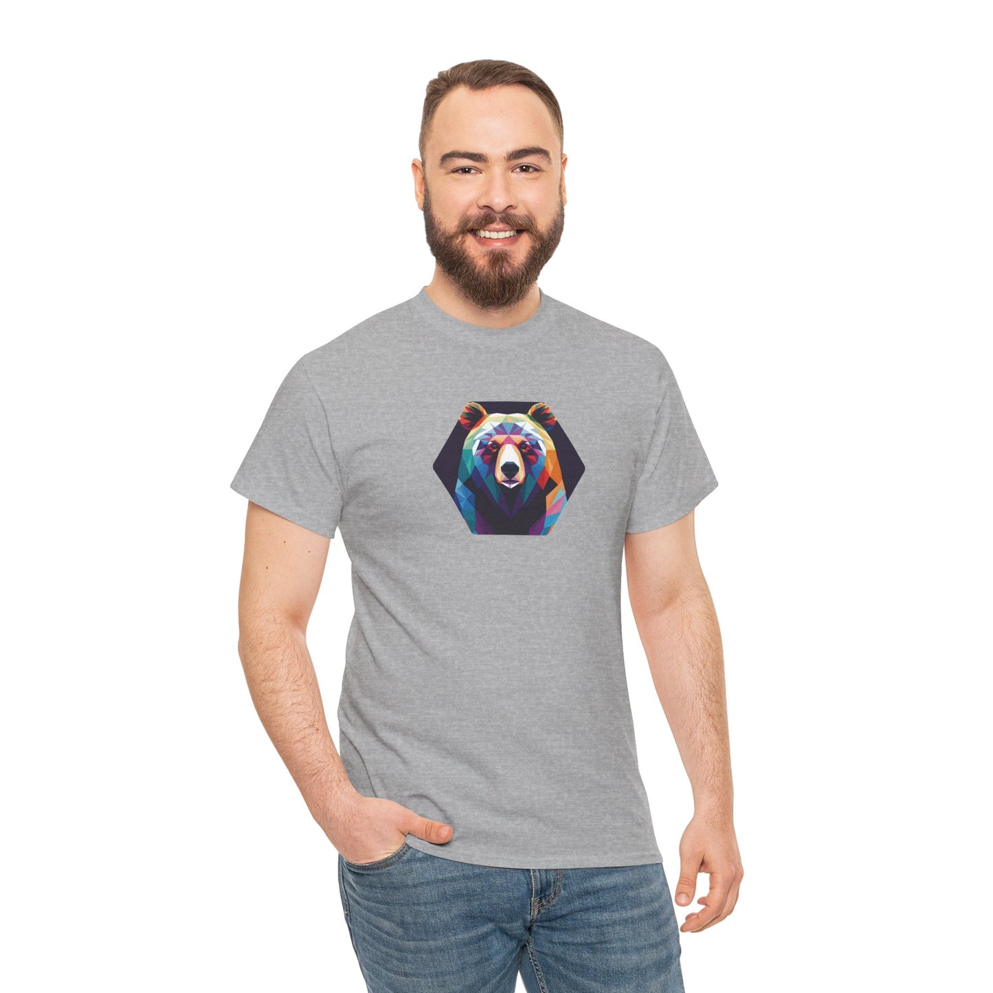 Colorful Bear Graphic Unisex Heavy Cotton Tee