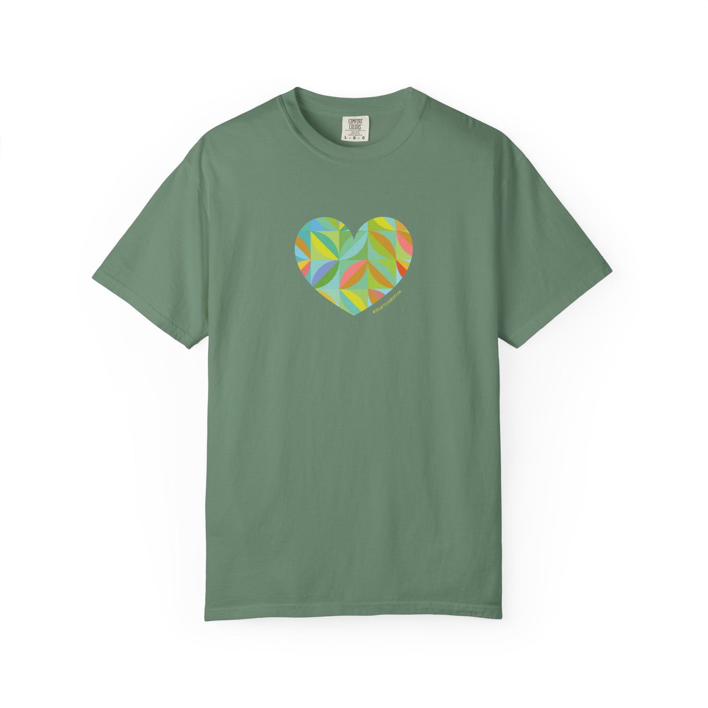 Colourful Heart Design Unisex Garment-Dyed T-Shirt - #HeartsInMotion