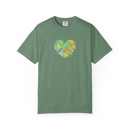 Colourful Heart Design Unisex Garment-Dyed T-Shirt - #HeartsInMotion