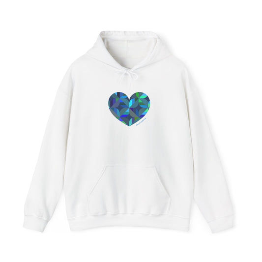 Colourful Heart Design Unisex Hoodie, Cozy Sweatshirt, #HeartsInMotion