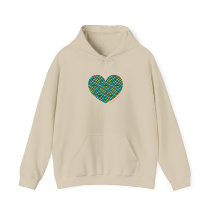 Colourful Heart Hoodie, Unisex Heavy Blend Sweatshirt, #HeartsInMotion