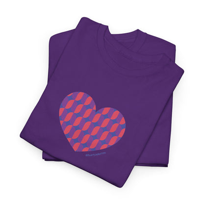 Colourful Heart Unisex Heavy Cotton Tee - #HeartsInMotion